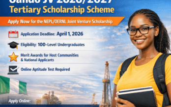 NEPL/OERNL JV Scholarship for Nigerian Undergraduates, 2026/2027